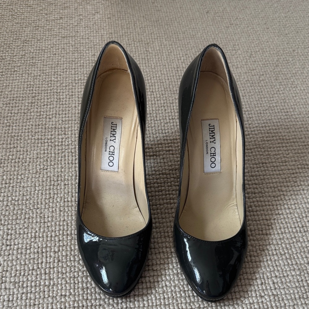 Jimmy Choo Glossy Black Heels